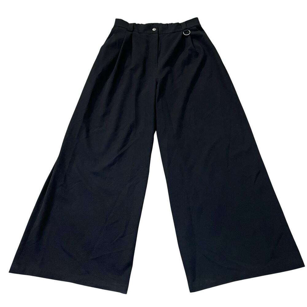 Mary Wyatt Unchained Wide Leg Trouser II Size 12 Gothic Grunge Twill High Rise